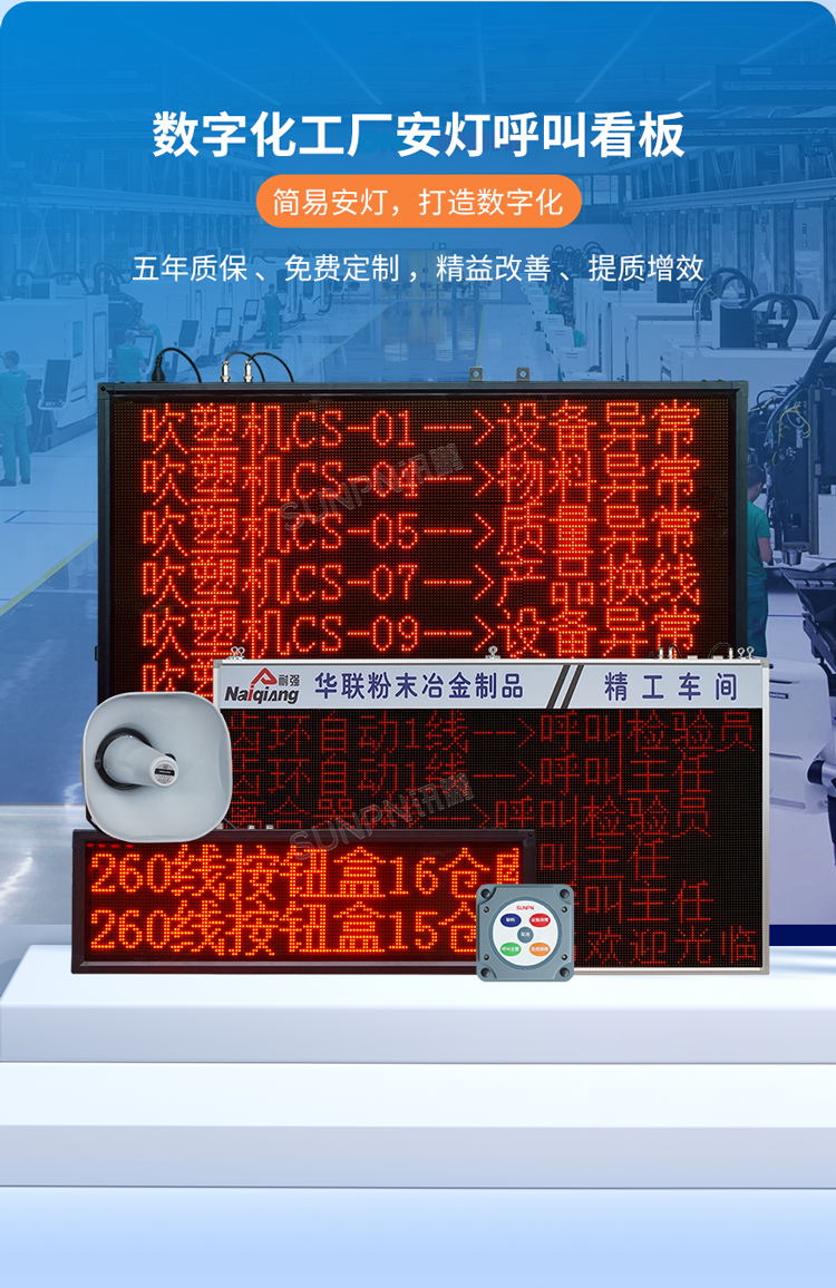 工厂安灯呼叫看板