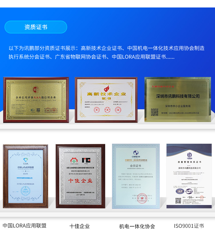 讯鹏科技获得荣誉资质 讯鹏科技获得荣誉资质