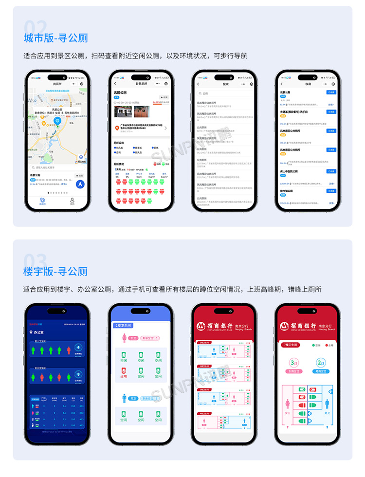 智慧厕所引导系统-手机小程序 智慧厕所引导系统-手机小程序